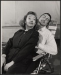 Bette Davis and Patrick O'Neal in rehearsal for the stage production The Night of the Iguana