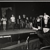 Busby Berkeley [right foreground] and unidentified others in rehearsal for the 1971 Broadway revival of No, No, Nanette