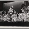 Susan Watson [held aloft in center] and ensemble in the 1971 Broadway revival of No, No, Nanette