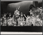 Susan Watson [held aloft in center] and ensemble in the 1971 Broadway revival of No, No, Nanette