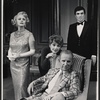 Jessica Tandy, Anne Baxter, Hume Cronyn [seated] and Thom Christopher in the stage production Noel Coward in Two Keys