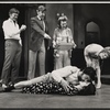 Barry Nelson, Ken Howard, Estelle Parsons, Carole Shelley, Richard Benjamin and Paula Pretniss in the stage production The Norman Conquests