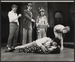 Barry Nelson, Ken Howard, Estelle Parsons, Carole Shelley, Richard Benjamin and Paula Pretniss in the stage production The Norman Conquests
