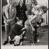 Rex Garner, Norman Wisdom, M'el Dowd, Kurt Dawson, Joan Bassie and Ardyth Kaiser in rehearsal for the stage production Not Now, Darling