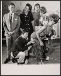 Rex Garner, Norman Wisdom, M'el Dowd, Kurt Dawson, Joan Bassie and Ardyth Kaiser in rehearsal for the stage production Not Now, Darling