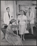 Noel Coward, Angela Thornton, Mona Washbourne and unidentified in the stage production Nude with Violin