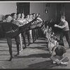 James Starbuck [right] and unidentified others in rehearsal for the stage production Oh Captain!