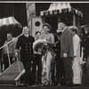 Tony Randall, Abbe Lane [center] and unidentified others in the stage production Oh Captain!