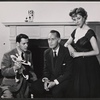 Tony Randall, Franchot Tone and Betsy Von Furstenberg in the stage production of Oh, Men! Oh, Women!
