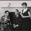Tony Randall, Franchot Tone and Betsy Von Furstenberg in the stage production Oh, Men! Oh, Women!