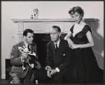 Tony Randall, Franchot Tone and Betsy Von Furstenberg in the stage production of Oh, Men! Oh, Women!