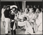 Lester Rawlins [left] and unidentified others in the stage production The Old Glory