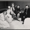 Mary Ure, Rosemary Harris, Robert Shaw and Peter Hall in publicity pose for the stage production Old Times