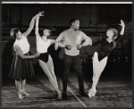 Clifford David [center] and unidentified others in rehearsal for the stage production One a Clear Day You Can See Forever