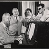 Burton Lane, Robert Lewis, Herbert Ross and unidentified in rehearsal for the stage production One a Clear Day You Can See Forever