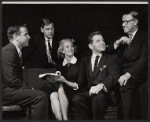 Jan Sterling, Scott McKay [center] and unidentified others in rehearsal for the stage productionce for the Asking