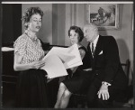 Carol Burnett, Mary Rodgers and George Abbott in rehearsal for the stage production Once Upon a Mattress