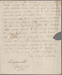 Autograph letter signed to Thomas Jefferson Hogg, 25 April 1818