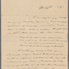 Autograph letter signed to Augusta White, 29 April [1818]
