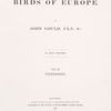 The Birds of Europe