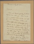 Letter to Col. H[enry] Jackson