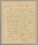Letter to Jonathan Mifflin, Philadelphia