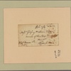Letter to Messrs. Godfrey Malbone & Co., owners of the sloop Wentworth, R. I.
