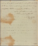 Letter to the owners of the ship Pigon, or Messrs