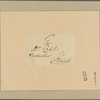 Letter to Mr. Cadel, Strand