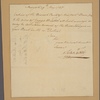 Letter to the cashier of the Branch Bank of New York
