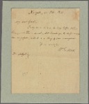 Letter to Dr. Mitford, Mount Coffee-House, Brooke St.