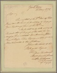 Letter to Thomas Wharton, President of Pennsylvania at Lancaster