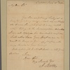 Letter to [Joseph] Habersham, Savanna [Ga.]