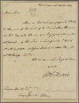 Letter to Simeon Dewitt, Surveyor General, Albany