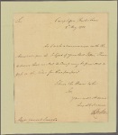 Letter to Maj. Gen. [Benjamin] Lincoln