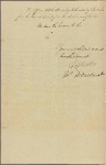 Letter to Maj. Gen. [Benjamin] Lincoln