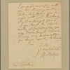 Letter to Gen. [Benjamin] Lincoln