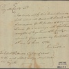 Letter to Robert Patterson, Gentleman or if absent to the next eldest acting magistrate in Fayette
