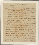 Letter to Benjamin Bourn, Philadelphia