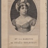 Mme. La Baronne de Staël-Holstein