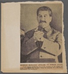Russian dictator appears in public again. Joseph Stalin applauding one of the speakers at the recent All Union Congress in the Kremlin, where the adoption of a new Soviet Constitution was announced.