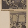 Delegates at the first session of The Supreme Soviet. Stalin with other leaders of the government in their box at the opening meeting of the parliament which was voted into office under the new constitution