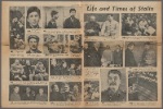 Life and times of Stalin. [Spread with 17 photographs.]