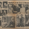 Highlights in the career of dictator Stalin. [Spread with nine photographs.]