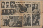 Highlights in the career of dictator Stalin. [Spread with nine photographs.]