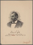 Leland Stanford. Sample of portrait in "stipple wood engraving"...