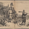 Stanley on his way to the coast.--(From sketches and materials supplied by Mr. Stanley.) Mr. Stanley. Kalulu. Selim, Arab interpreter and body-servant