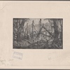 Henry M. Stanley and members of his expedition traversing a jungle