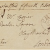 Letter to Mr. Crozier, Panton Square, Haymarket
