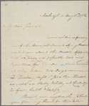 Letter to [Gen. Benjamin Lincoln.]